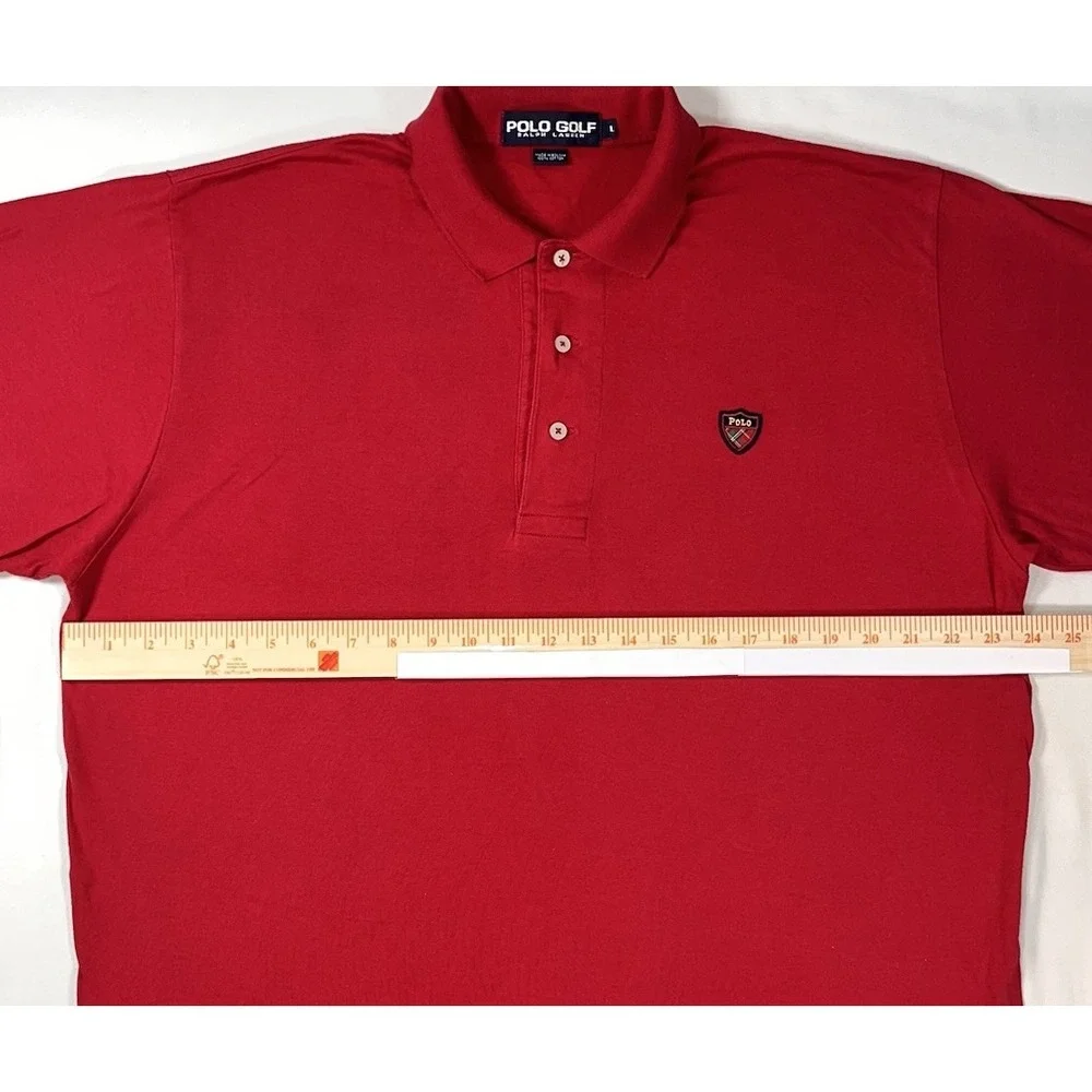 Ralph‎ Lauren Golf Polo Shirt Mens Large Classic Short Sleeve Crest Shield Logo